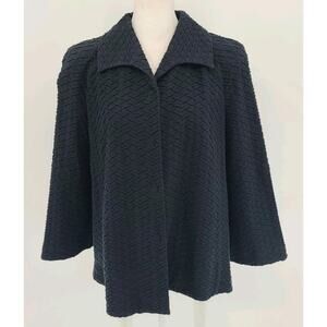 ARMANI Collezioni Car Coat Blazer Jacket Size 8 Snap Front Shoulder Pads Collar